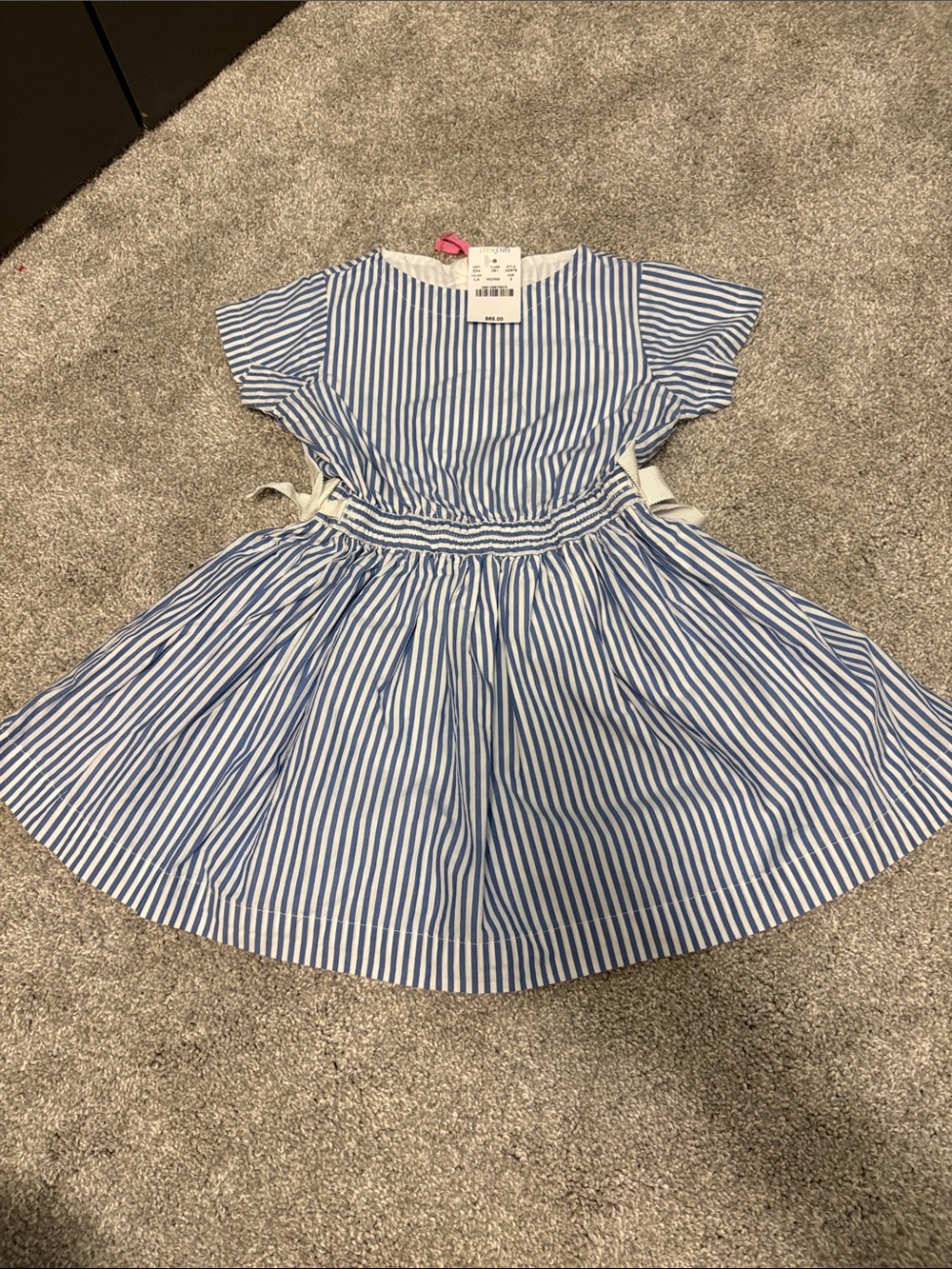 Crewcuts toddler girls Blue/White Striped dress 3T new